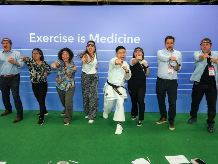 HKBU student Aron CHEUNG leading a Mindfulness Karate session at the Global Sustainable Development Congress in Turkey