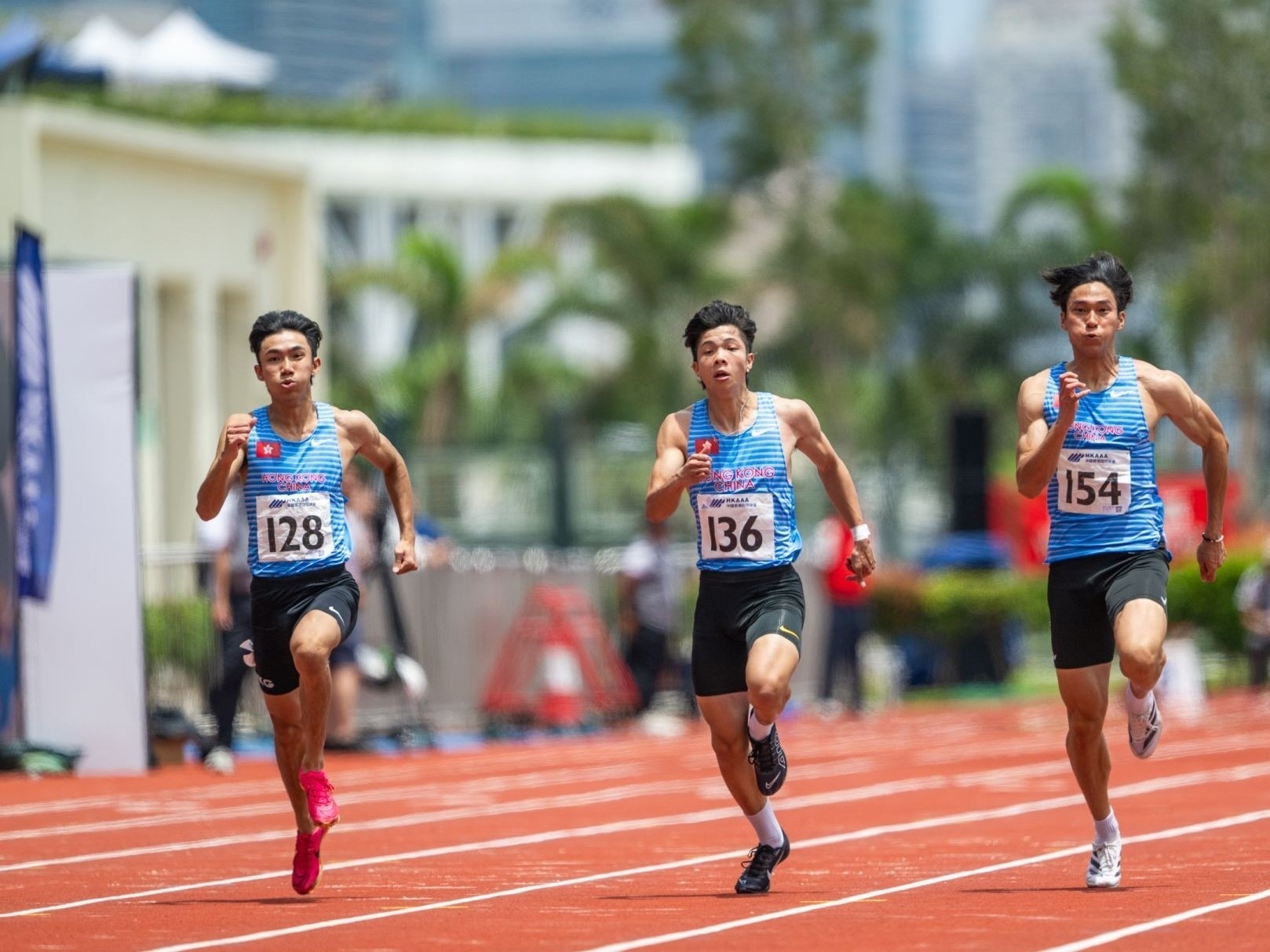 HKBU student Chung Tsz Sing participate the Men's 100m event at Hong Kong Athletics Championships 2025