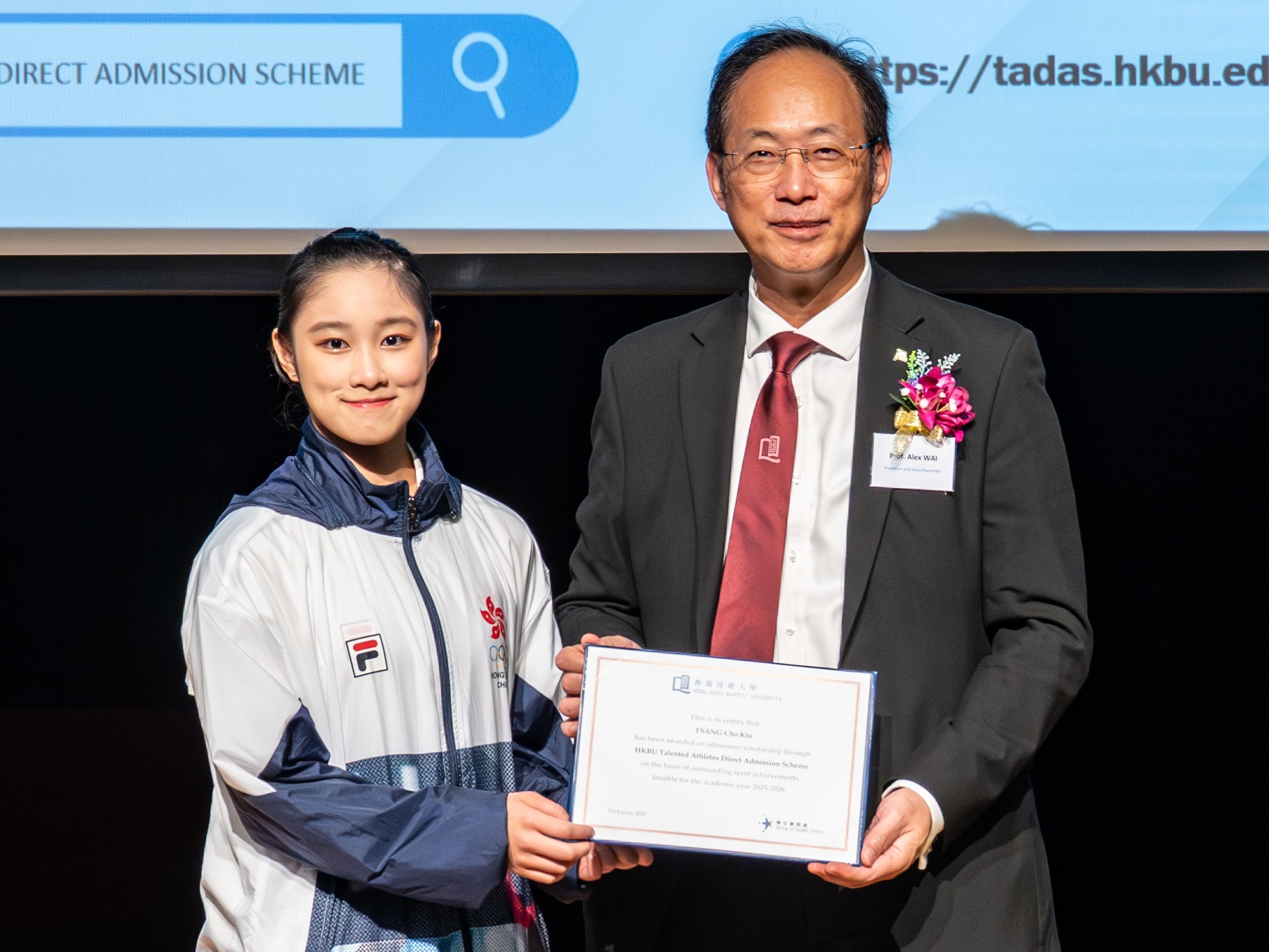 Prof. Wai and TSANG Cho Kiu