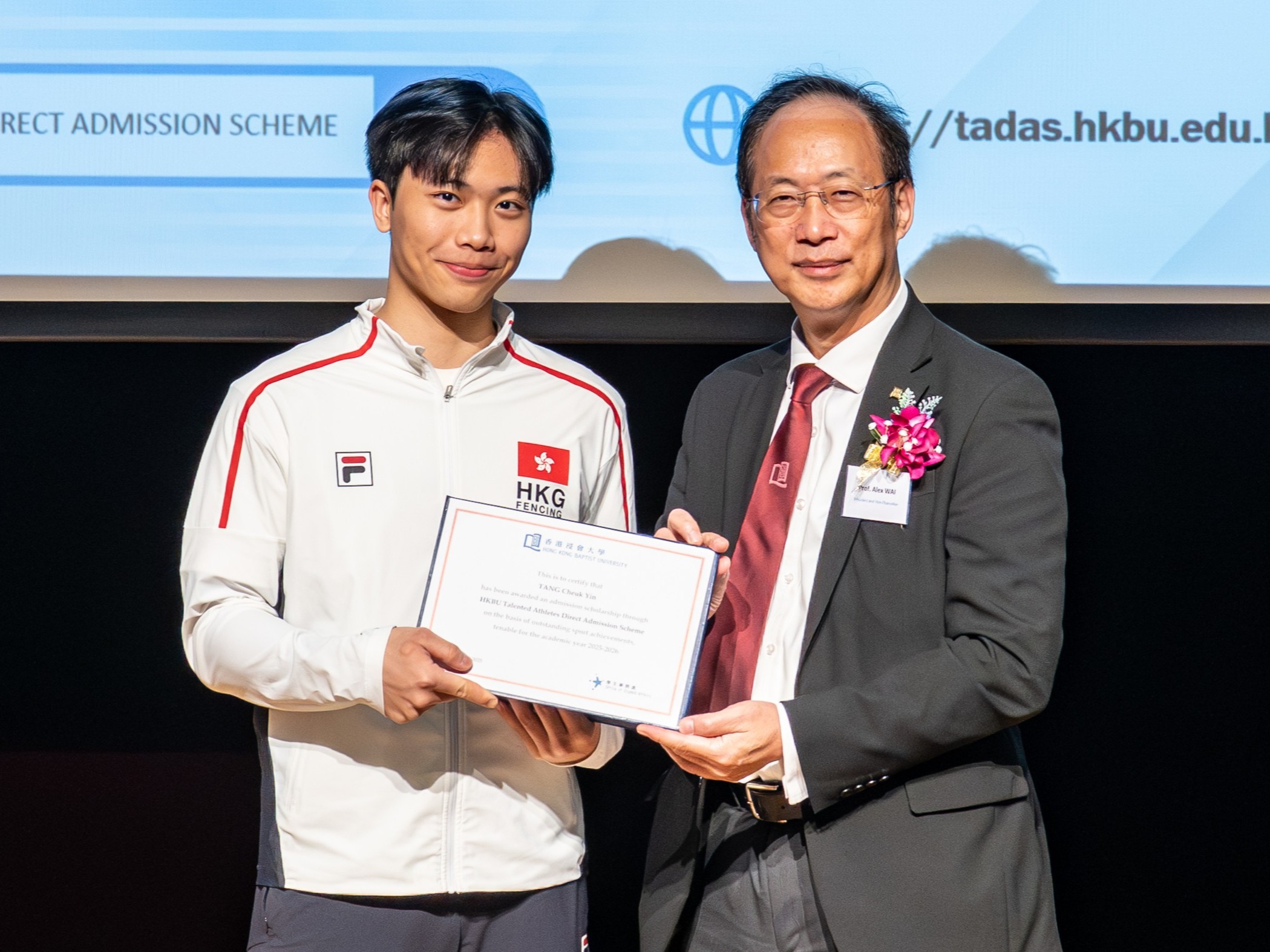 Prof. Wai and TANG Cheuk Yin