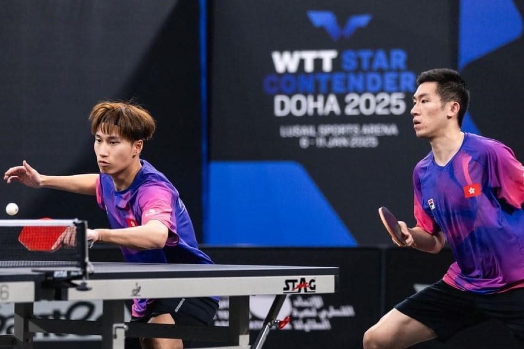 Kwan Man Ho (Left) and his teammate Lam Siu Hang (Right)